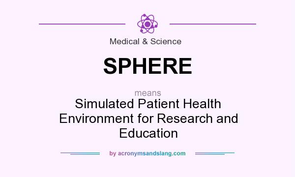 What does SPHERE mean? It stands for Simulated Patient Health Environment for Research and Education