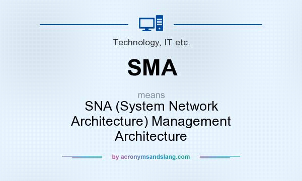 What does SMA mean? It stands for SNA (System Network Architecture) Management Architecture