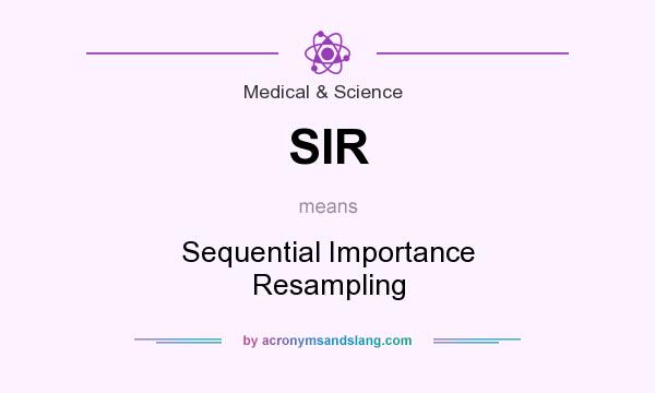 What does SIR mean? It stands for Sequential Importance Resampling