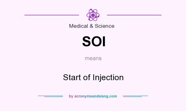 What does SOI mean? It stands for Start of Injection
