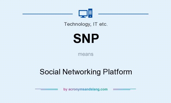 What does SNP mean? It stands for Social Networking Platform