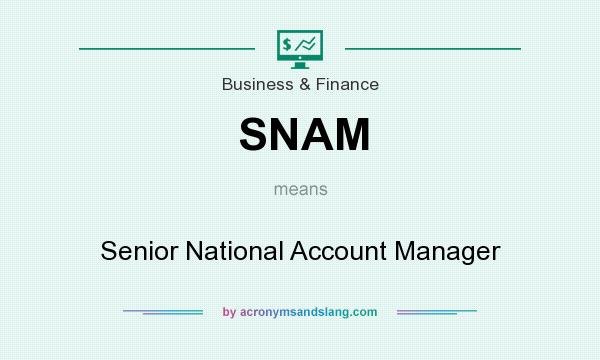 What does SNAM mean? It stands for Senior National Account Manager
