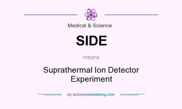 What does SIDE mean? It stands for Suprathermal Ion Detector Experiment