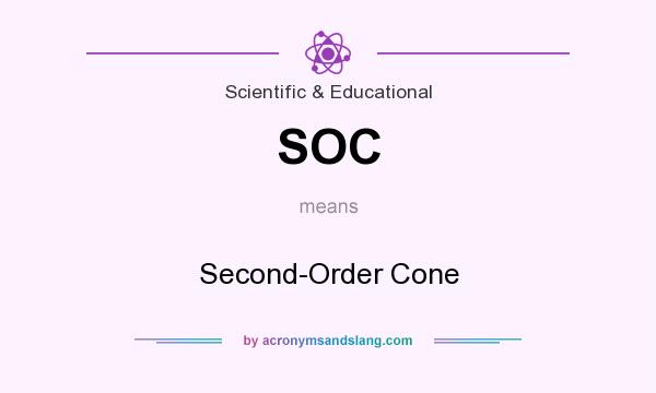 What does SOC mean? It stands for Second-Order Cone