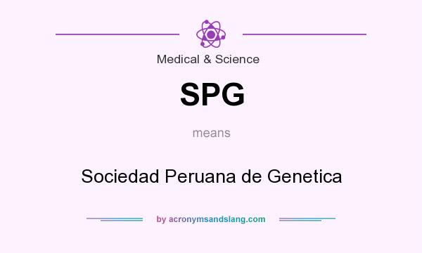 What does SPG mean? It stands for Sociedad Peruana de Genetica