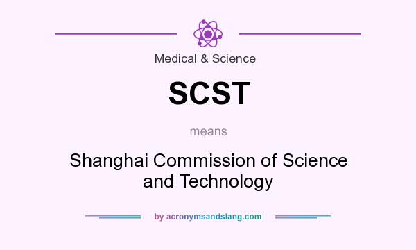 What does SCST mean? It stands for Shanghai Commission of Science and Technology