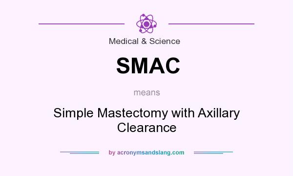 What does SMAC mean? It stands for Simple Mastectomy with Axillary Clearance