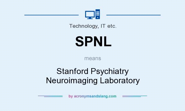 What does SPNL mean? It stands for Stanford Psychiatry Neuroimaging Laboratory