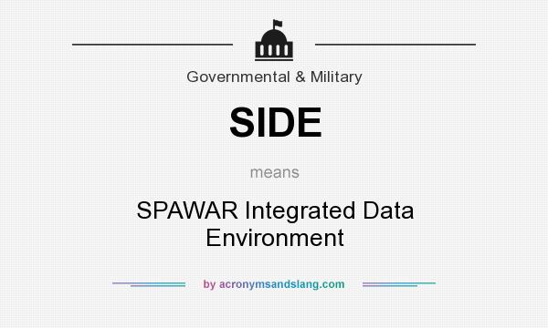 What does SIDE mean? It stands for SPAWAR Integrated Data Environment