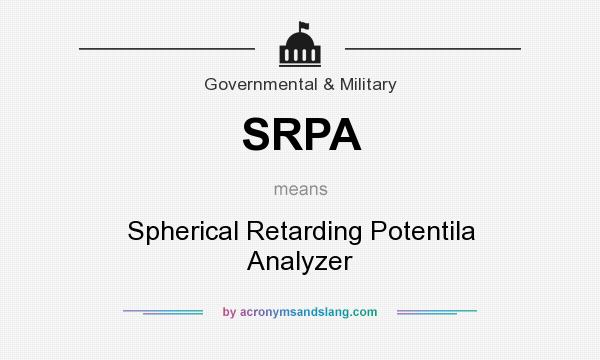 What does SRPA mean? It stands for Spherical Retarding Potentila Analyzer