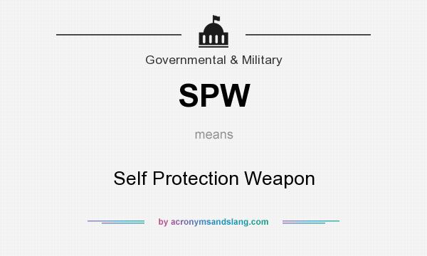 What does SPW mean? It stands for Self Protection Weapon