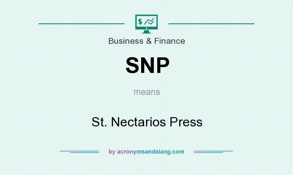 What does SNP mean? It stands for St. Nectarios Press