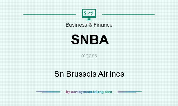 What does SNBA mean? It stands for Sn Brussels Airlines