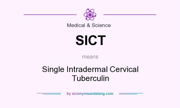What does SICT mean? It stands for Single Intradermal Cervical Tuberculin