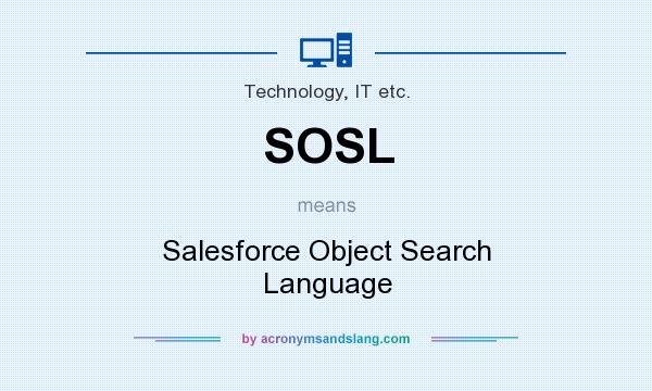What does SOSL mean? It stands for Salesforce Object Search Language