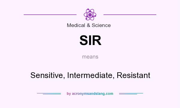 What does SIR mean? It stands for Sensitive, Intermediate, Resistant