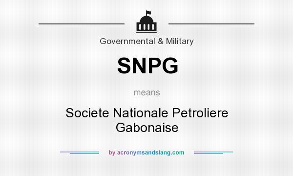 What does SNPG mean? It stands for Societe Nationale Petroliere Gabonaise