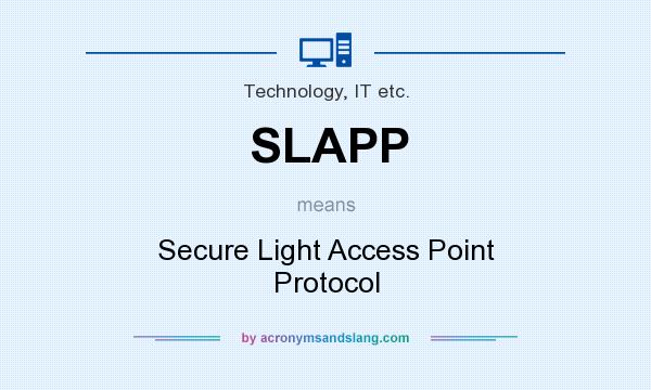 What does SLAPP mean? It stands for Secure Light Access Point Protocol