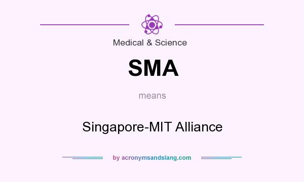 What does SMA mean? It stands for Singapore-MIT Alliance