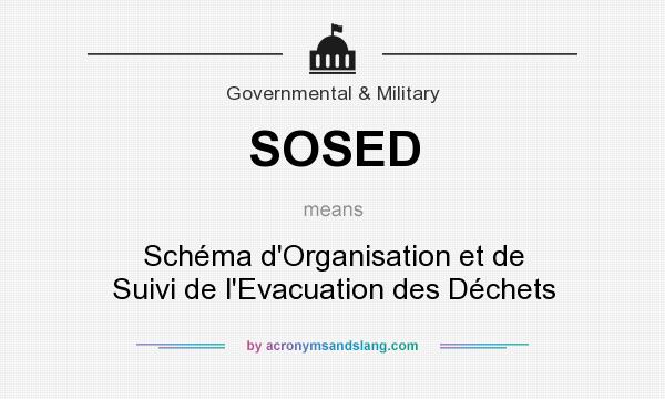 What does SOSED mean? It stands for Schéma d`Organisation et de Suivi de l`Evacuation des Déchets