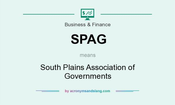 What does SPAG mean? It stands for South Plains Association of Governments
