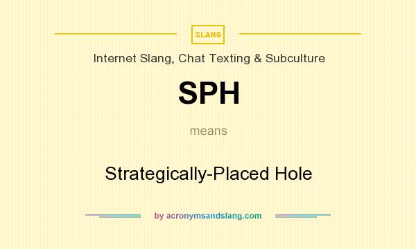 What does SPH mean? It stands for Strategically-Placed Hole
