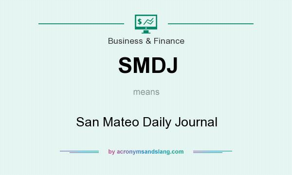 What does SMDJ mean? It stands for San Mateo Daily Journal