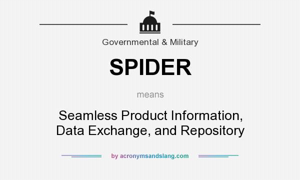 What does SPIDER mean? It stands for Seamless Product Information, Data Exchange, and Repository