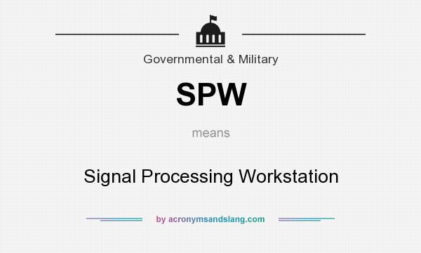 What does SPW mean? It stands for Signal Processing Workstation