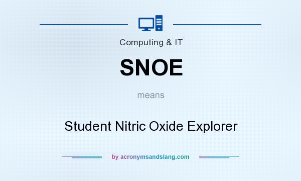 What does SNOE mean? It stands for Student Nitric Oxide Explorer