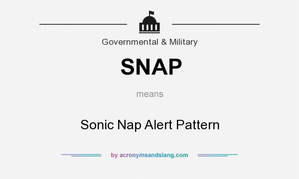 What does SNAP mean? It stands for Sonic Nap Alert Pattern