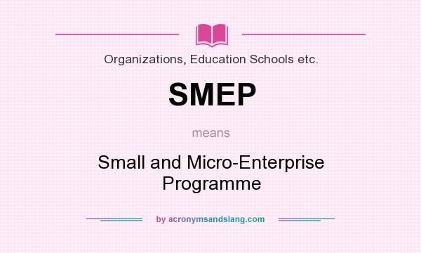 What does SMEP mean? It stands for Small and Micro-Enterprise Programme