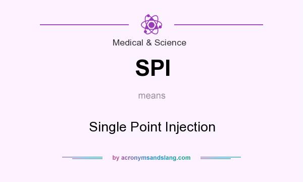 What does SPI mean? It stands for Single Point Injection