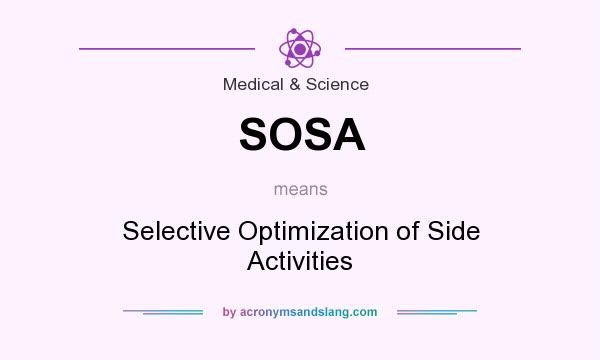 What does SOSA mean? It stands for Selective Optimization of Side Activities