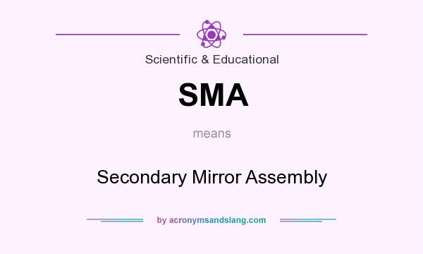 What does SMA mean? It stands for Secondary Mirror Assembly