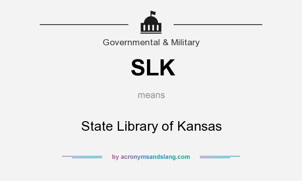 What does SLK mean? It stands for State Library of Kansas