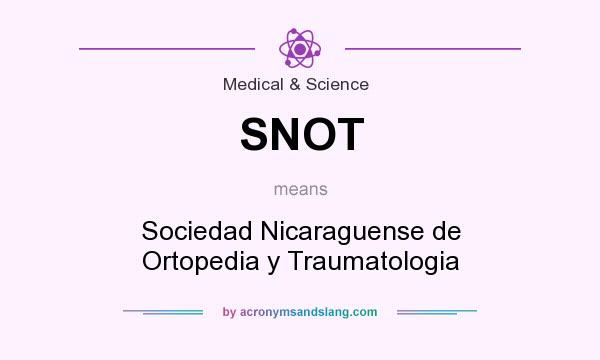 What does SNOT mean? It stands for Sociedad Nicaraguense de Ortopedia y Traumatologia
