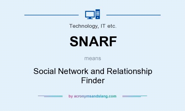 What does SNARF mean? It stands for Social Network and Relationship Finder
