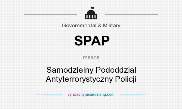 What does SPAP mean? It stands for Samodzielny Pododdzial Antyterrorystyczny Policji