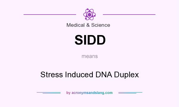 What does SIDD mean? It stands for Stress Induced DNA Duplex