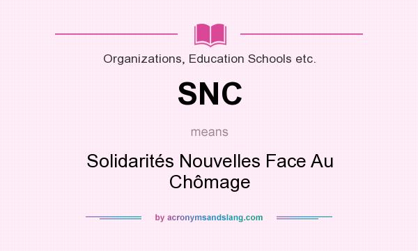 What does SNC mean? It stands for Solidarités Nouvelles Face Au Chômage
