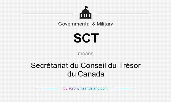 What does SCT mean? It stands for Secrétariat du Conseil du Trésor du Canada