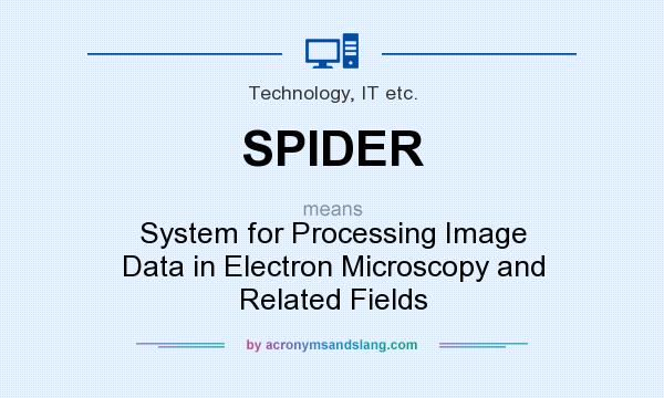 What does SPIDER mean? It stands for System for Processing Image Data in Electron Microscopy and Related Fields