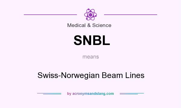 What does SNBL mean? It stands for Swiss-Norwegian Beam Lines