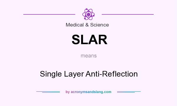 What does SLAR mean? It stands for Single Layer Anti-Reflection