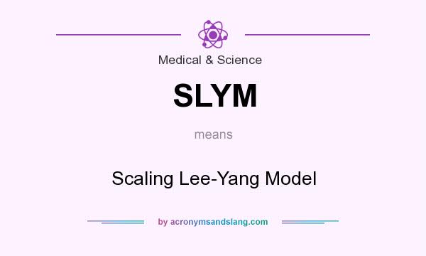 What does SLYM mean? It stands for Scaling Lee-Yang Model