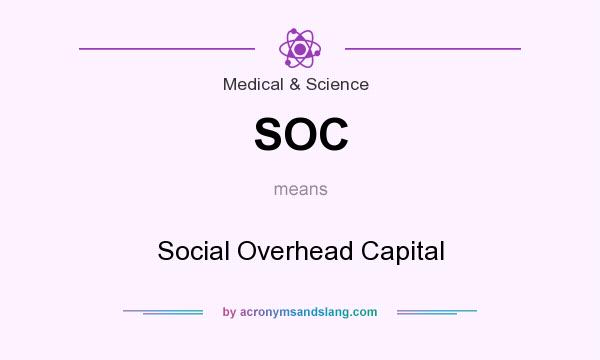 What does SOC mean? It stands for Social Overhead Capital