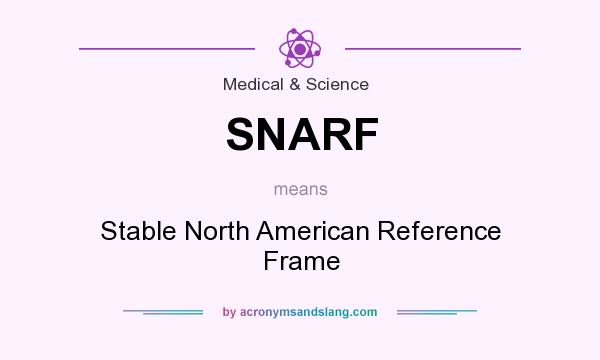 What does SNARF mean? It stands for Stable North American Reference Frame