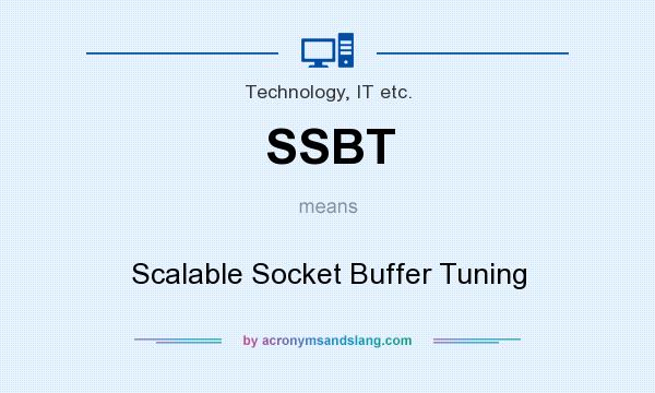 What does SSBT mean? It stands for Scalable Socket Buffer Tuning