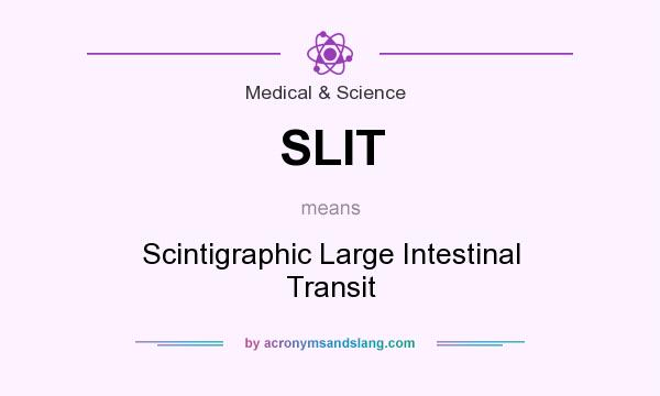 What does SLIT mean? It stands for Scintigraphic Large Intestinal Transit